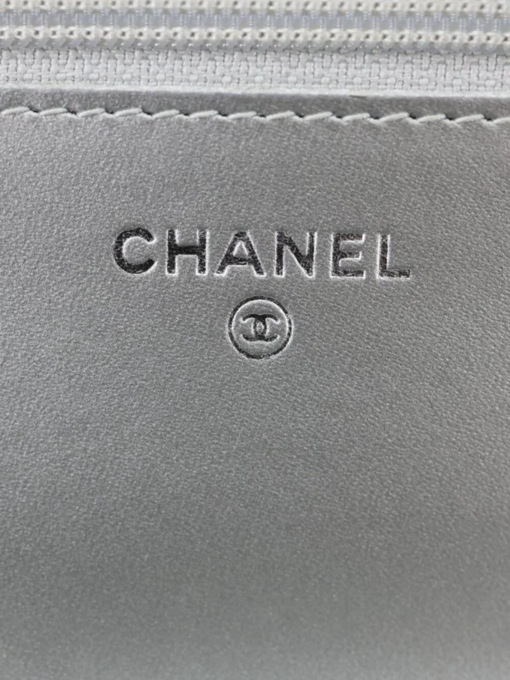 Chanel  Boy Quilted Metallic Leather Wallet On Chain Green